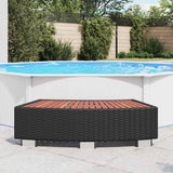 Vidaxl spatrap 92x45x25 cm poly rattan zwart