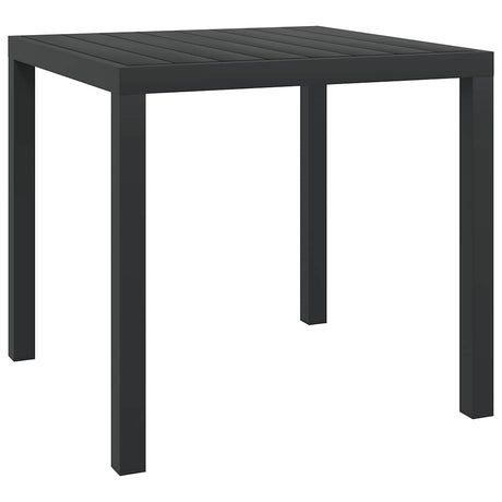 Vidaxl tuintafel 80x80x74 cm aluminium en hkc zwart