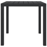 Vidaxl tuintafel 80x80x74 cm aluminium en hkc zwart