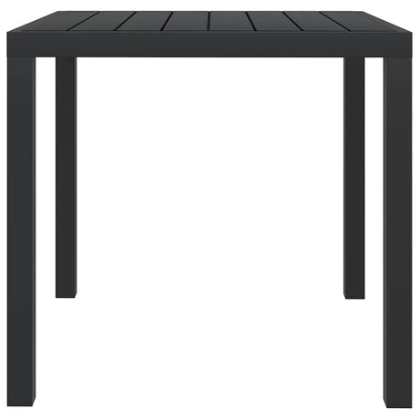 Vidaxl tuintafel 80x80x74 cm aluminium en hkc zwart