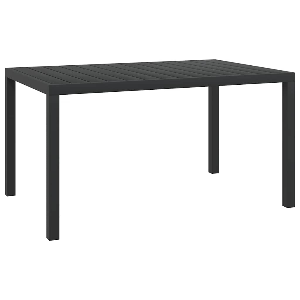 Vidaxl tuintafel 150x90x74 cm aluminium en hkc zwart
