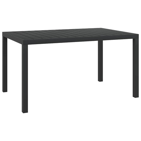 Vidaxl tuintafel 150x90x74 cm aluminium en hkc zwart