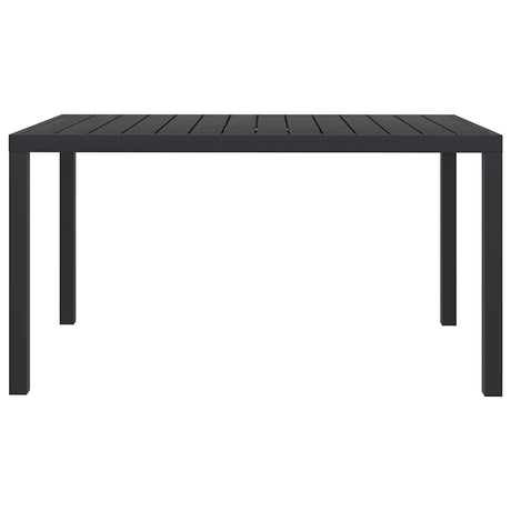 Vidaxl tuintafel 150x90x74 cm aluminium en hkc zwart