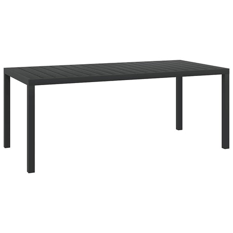 Vidaxl tuintafel 185x90x74 cm aluminium en hkc zwart