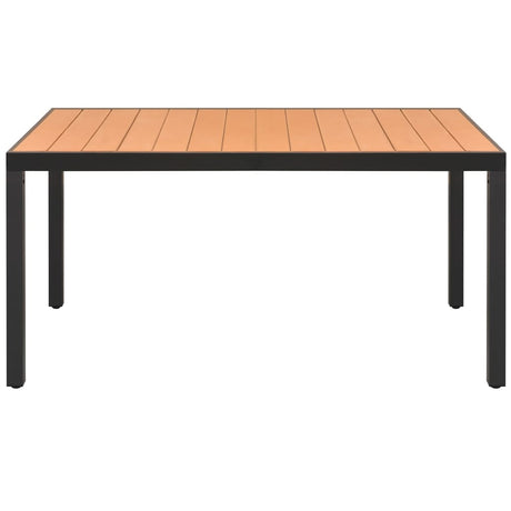 Vidaxl tuintafel 150x90x74 cm aluminium en hkc bruin