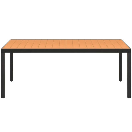 Vidaxl tuintafel 185x90x74 cm aluminium en hkc bruin