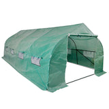 Vidaxl tuinkas walk-in draagbare polytunnel met stalen frame 18 m²