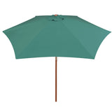 Vidaxl parasol 270x270 cm houten paal groen