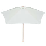 Vidaxl parasol 270x270 cm houten paal crèmewit