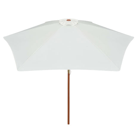 Vidaxl parasol 270x270 cm houten paal crèmewit