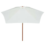 Vidaxl parasol 270x270 cm houten paal crèmewit