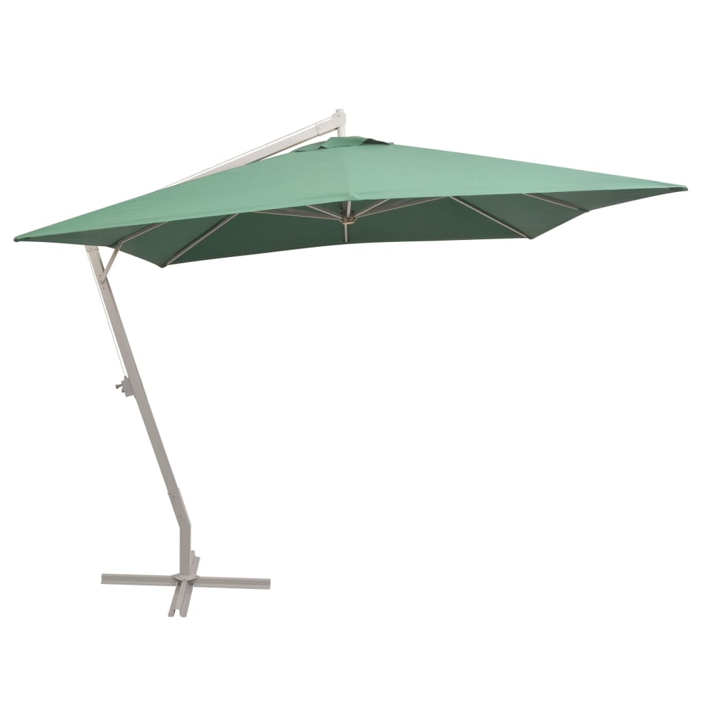 Vidaxl zweefparasol met aluminium paal 300x300 cm groen