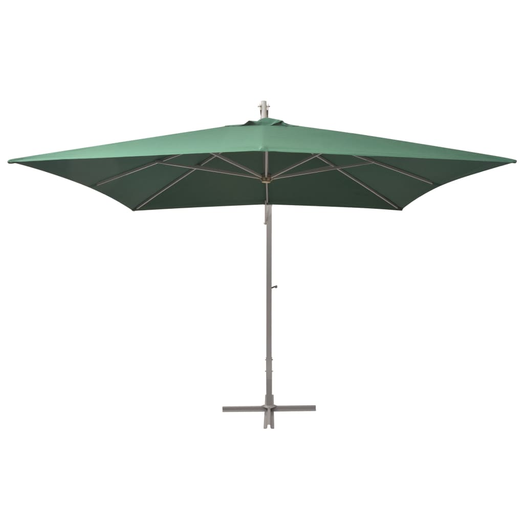 Vidaxl zweefparasol met aluminium paal 300x300 cm groen