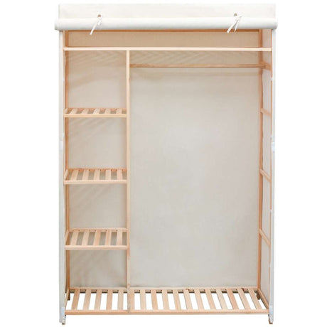 Vidaxl kledingkast stof en grenenhout 110x40x170 cm