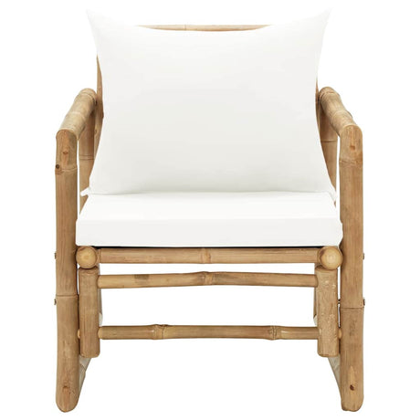 Vidaxl tuinstoelen 2 st met kussens bamboe