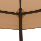 Vidaxl tuinprieel 323x265 cm hexagonaal beige