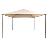 Vidaxl prieel 4x4 m staal beige