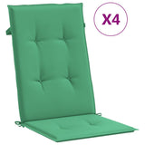 Vidaxl tuinstoelkussens 4 st hoge rug 120x50x3 cm stof groen