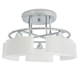 Vidaxl plafondlamp met ellipsvormige glazen kappen 5xe14 200w