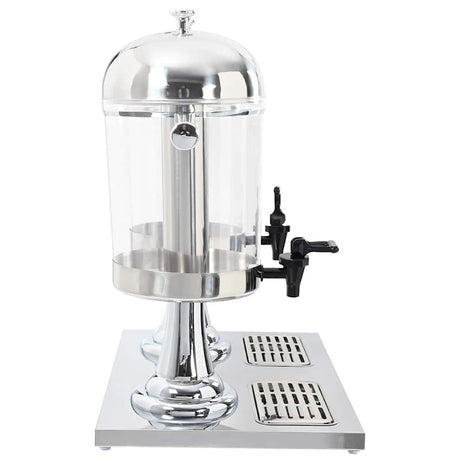 Vidaxl dubbele sapdispenser roestvrij staal 2x8 l