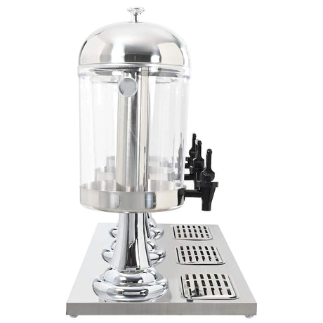 Vidaxl drievoudige sapdispenser roestvrij staal 3x8 l
