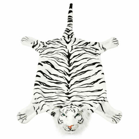 Vidaxl tijgervloerkleed pluche 144 cm wit