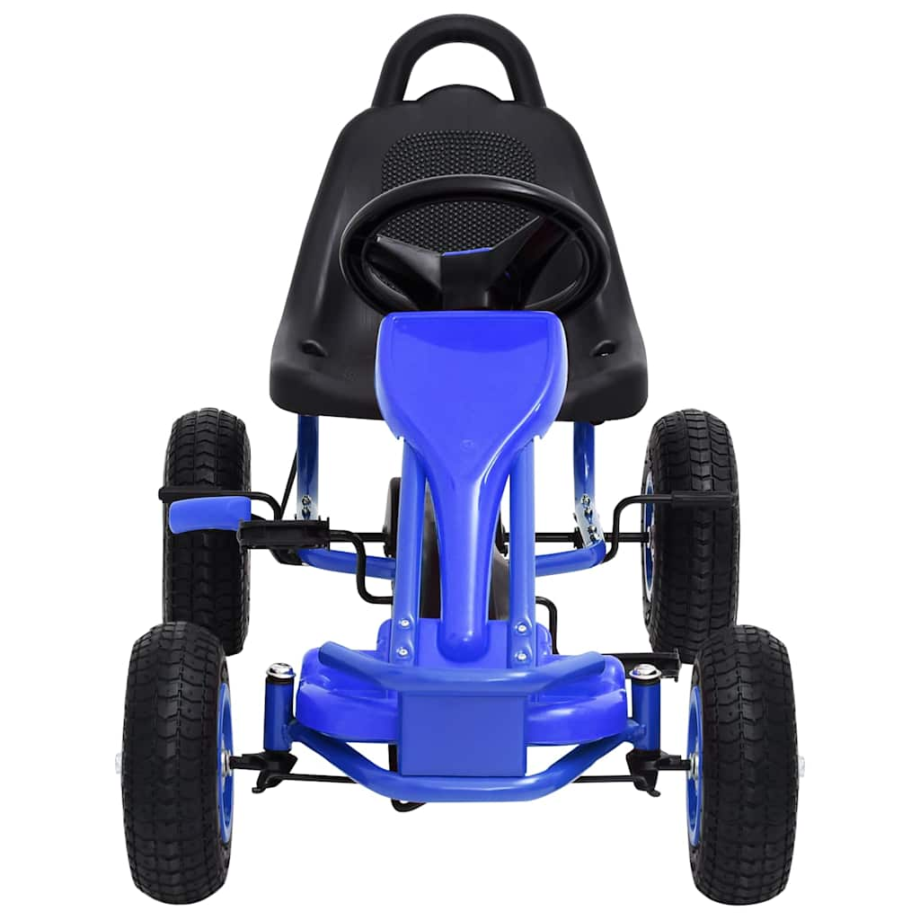 Vidaxl skelter met pedalen en pneumatische banden blauw