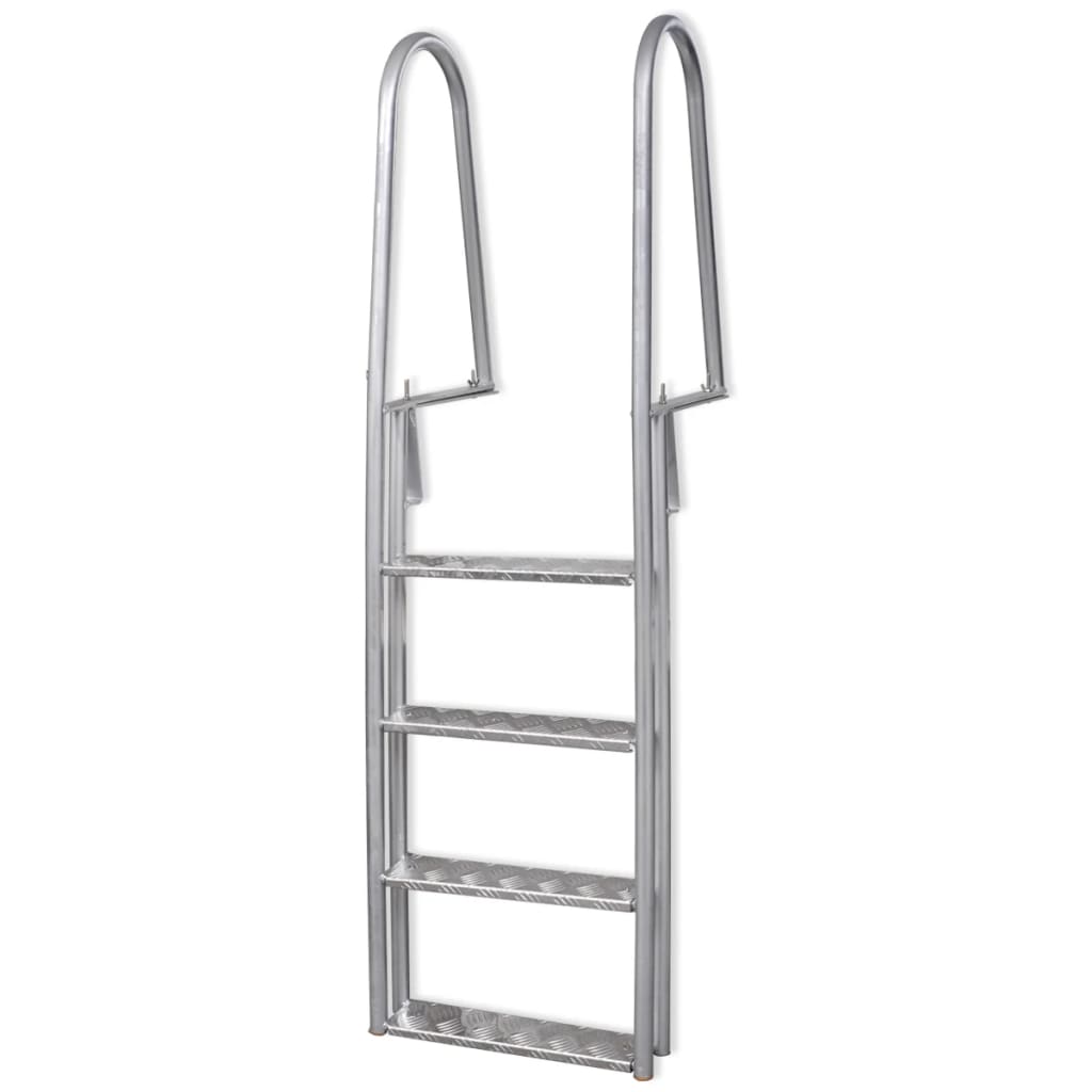 VidaXL Dok zwembadladder met 4 treden aluminium 167 cm