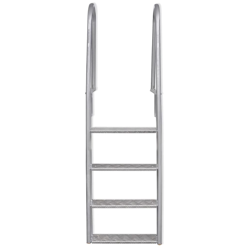 VidaXL Dok zwembadladder met 4 treden aluminium 167 cm