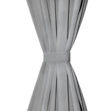 Vidaxl micro-satijnen gordijnen met lussen 140x175 cm grijs 2 st
