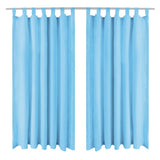 Vidaxl micro-satijnen gordijnen met lussen 140x225 cm turquoise 2 st