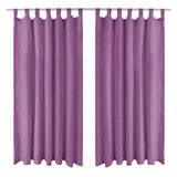 Vidaxl micro-satijnen gordijnen met lussen 140x225 cm lila 2 st