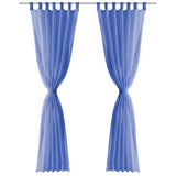 Vidaxl gordijnen voile 140x175 cm koningsblauw
