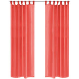 Vidaxl gordijnen voile 140x225 cm rood 2 st