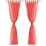 Vidaxl gordijnen voile 140x225 cm rood 2 st