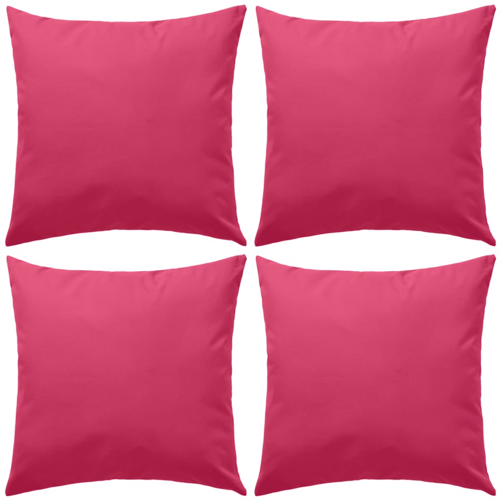 VidaXL Buitenkussens 45x45 cm roze 4 st