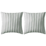 Vidaxl buitenkussens 45x45 cm gestreept grijs 2 st