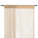 Vidaxl draadgordijnen 100x250 cm beige 2 st