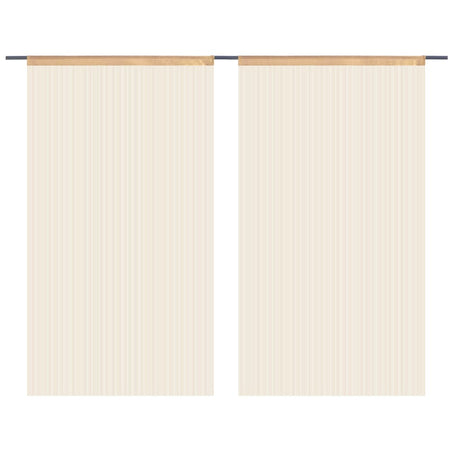 VidaXL Draadgordijnen 100x250 cm beige 2 st