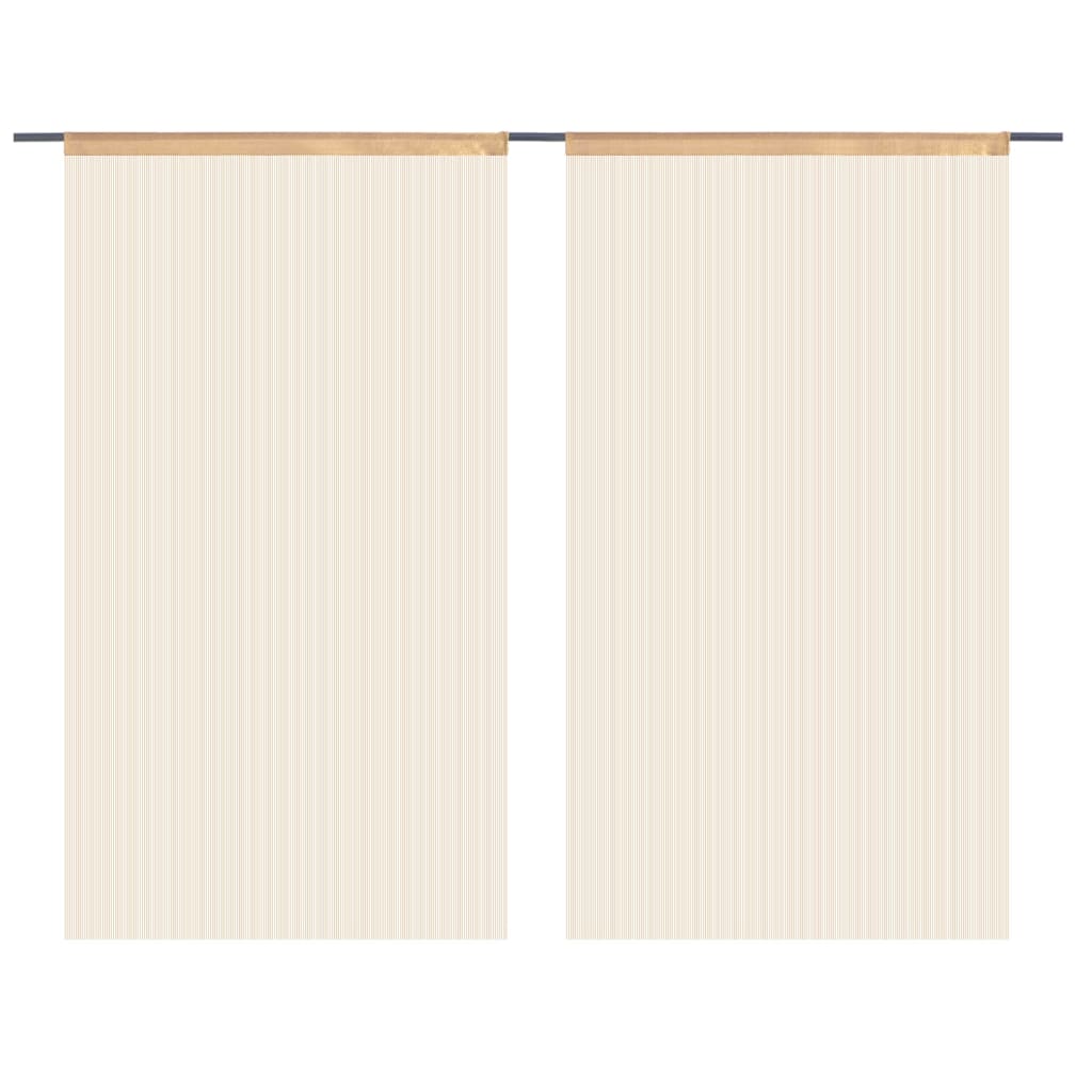 Vidaxl draadgordijnen 100x250 cm beige 2 st