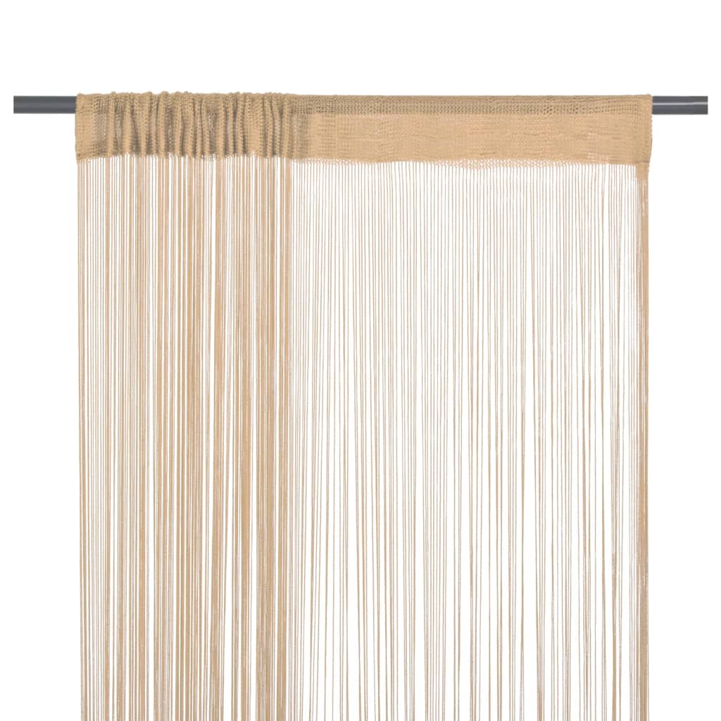 VidaXL Draadgordijnen 140x250 cm beige 2 st