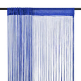 Vidaxl draadgordijnen 100x250 cm blauw 2 st