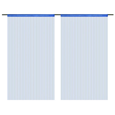 VidaXL Draadgordijnen 140x250 cm blauw 2 st