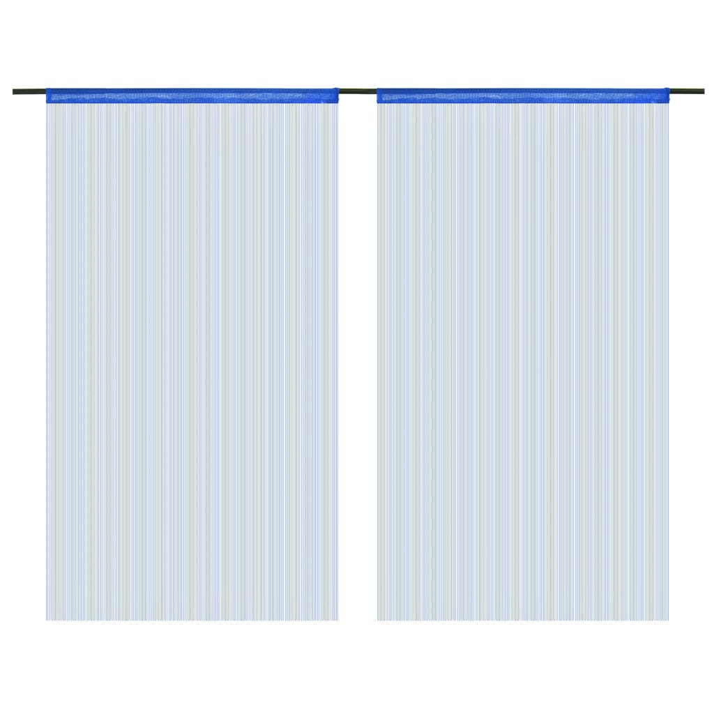 Vidaxl draadgordijnen 140x250 cm blauw 2 st