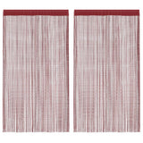 Vidaxl dradengordijnen 100x250 cm wijnrood 2 st