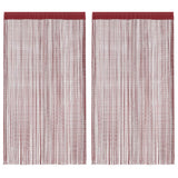 Vidaxl draadgordijnen 140x250 cm wijnrood 2 st