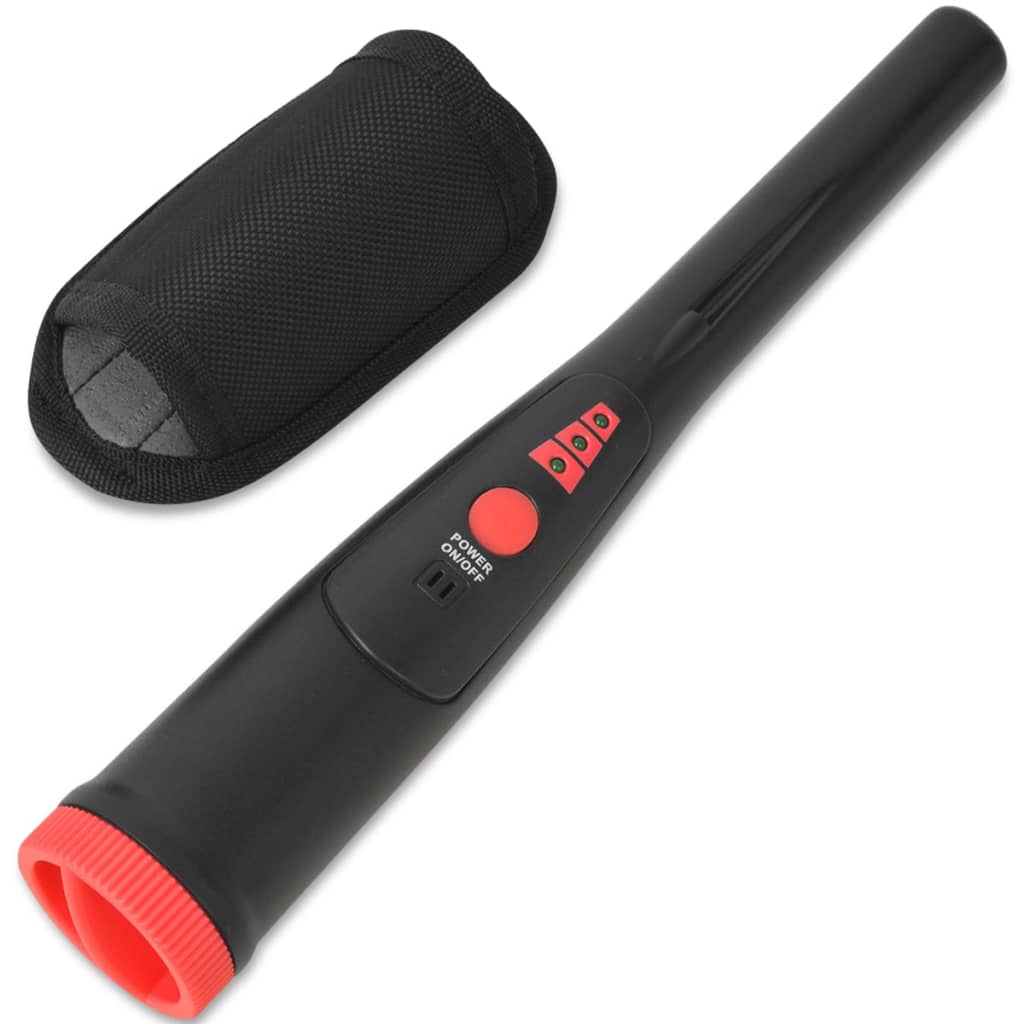 Vidaxl pinpointer metaaldetector zwart en rood