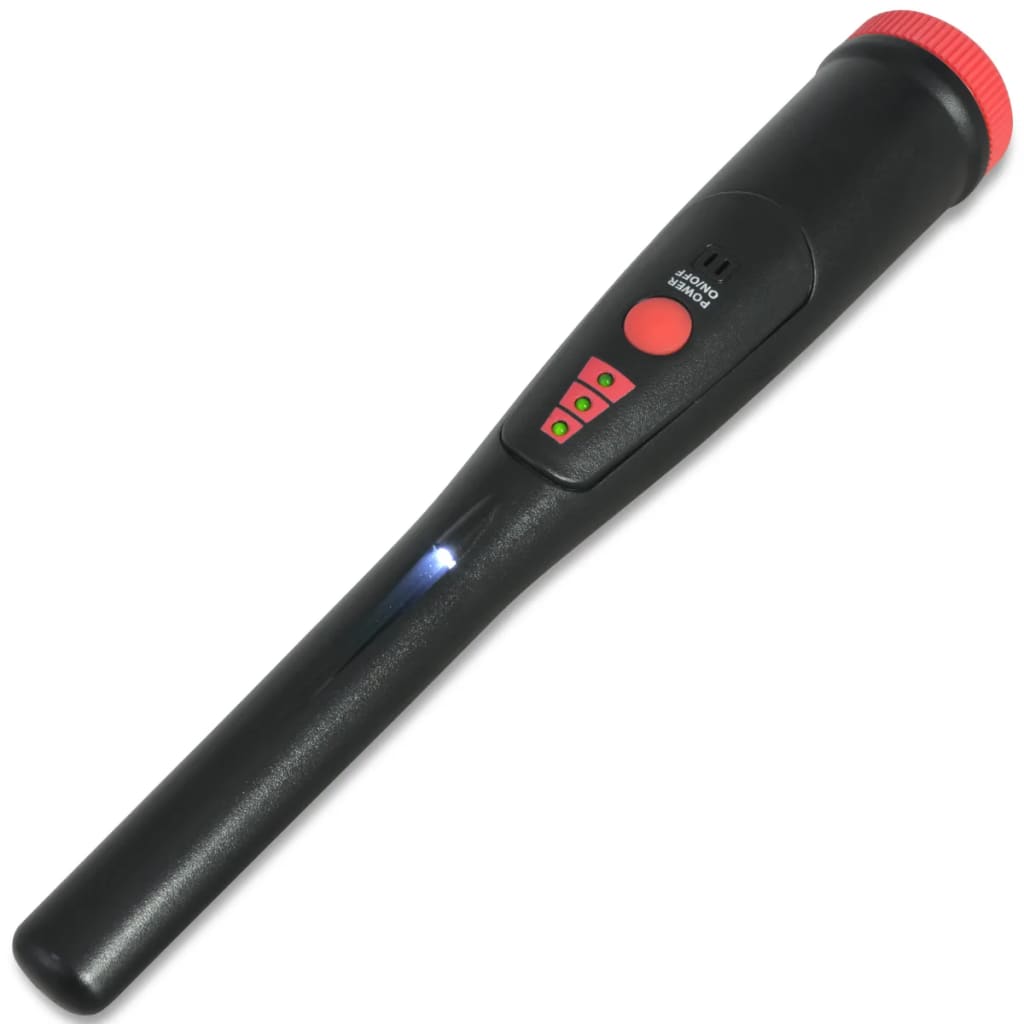 Vidaxl pinpointer metaaldetector zwart en rood