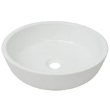 Vidaxl wastafel rond wit 42x12 cm keramiek