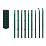 Vidaxl euro hek 10x1,2 m staal groen